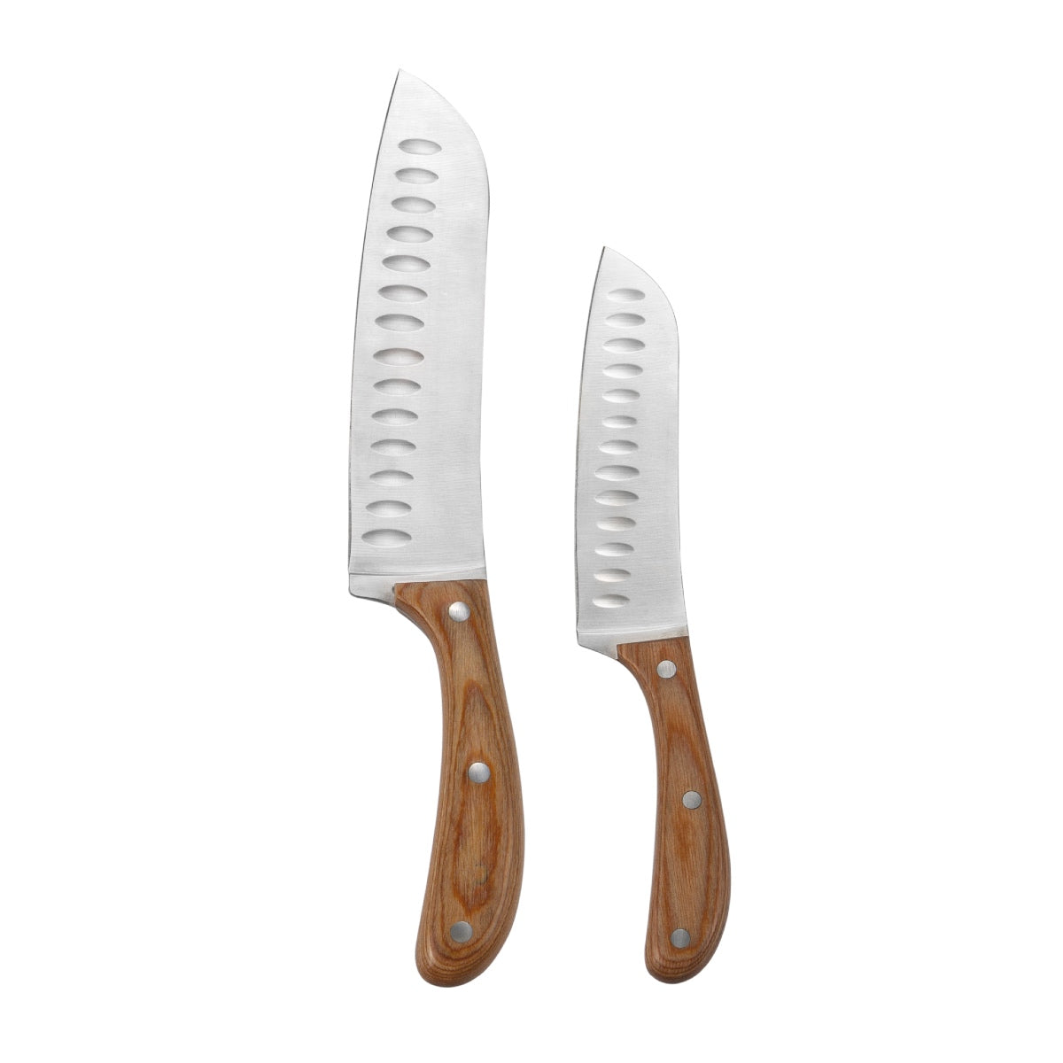 Andrea House Set 2 couteaux santoku manche acacia cuisine