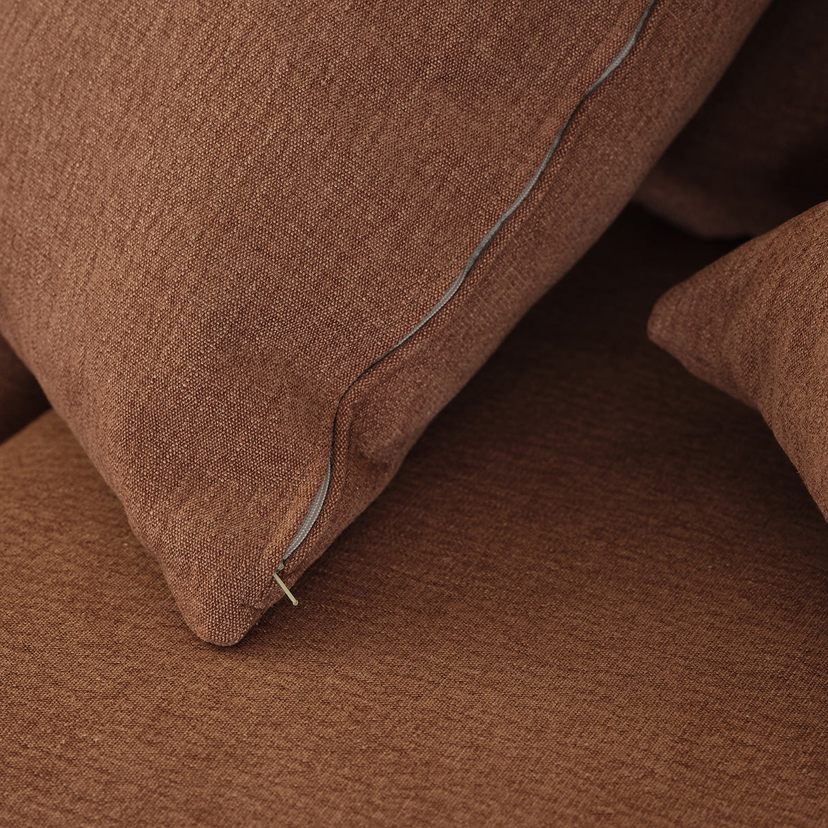 Berah Getah Edmond Canapé Convertible 3 Places Terracotta