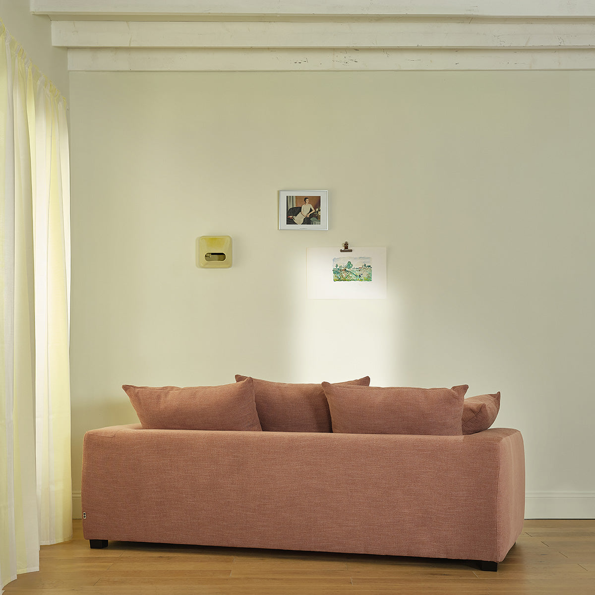 Berah Getah Edmond Canapé Convertible 3 Places Terracotta