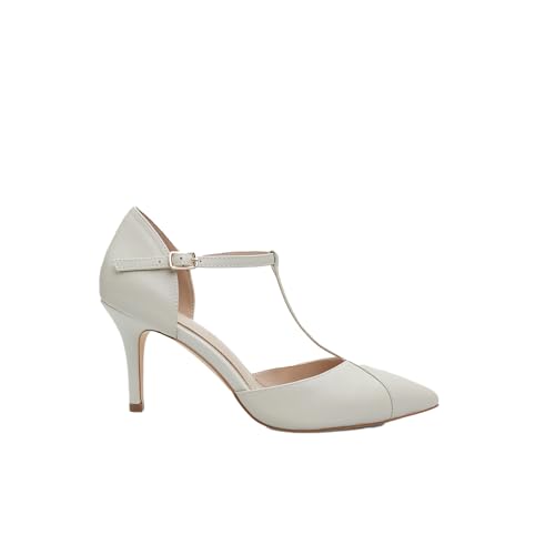Bata Escarpins T-Bar cuir femme escarpins talon 8 cm