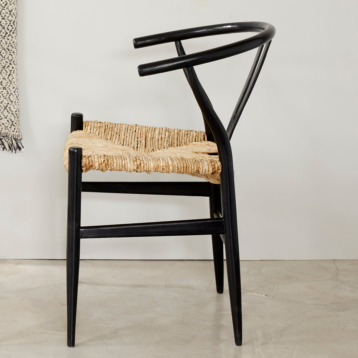Berah Getah Camille lot 2 chaises mindi corde noire
