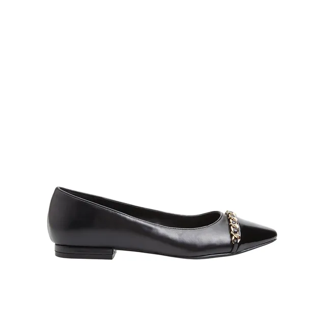 Bata Ballerines Femme Chaîne Noires Confort Antidérapant
