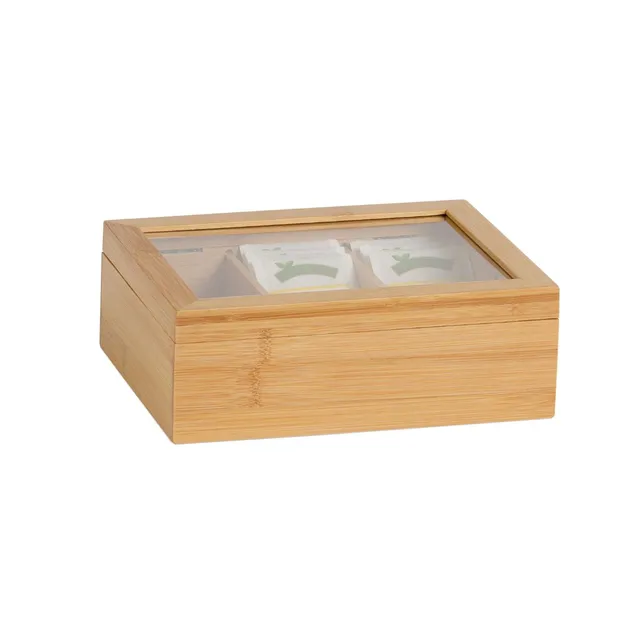 Andrea House boîte à thé bambou coffret compartiments