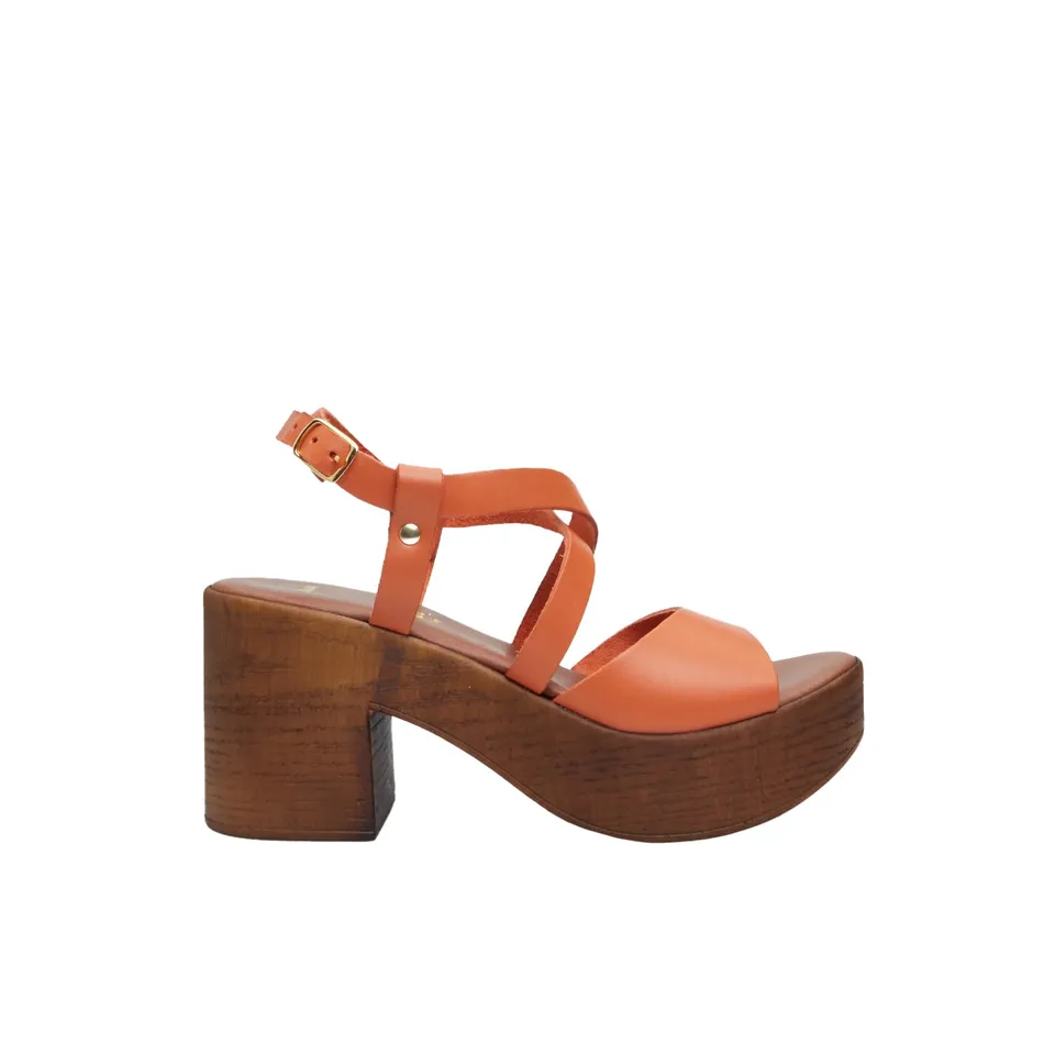 Bata Sandales Femme en Cuir Talon 8,5 cm
