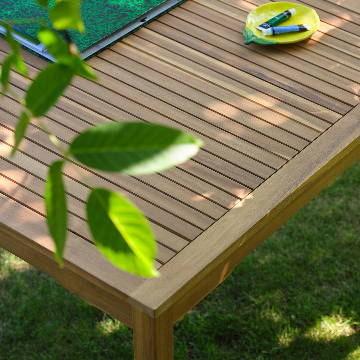 Berah Getah Milos salon jardin acacia 4 pers table 90 cm