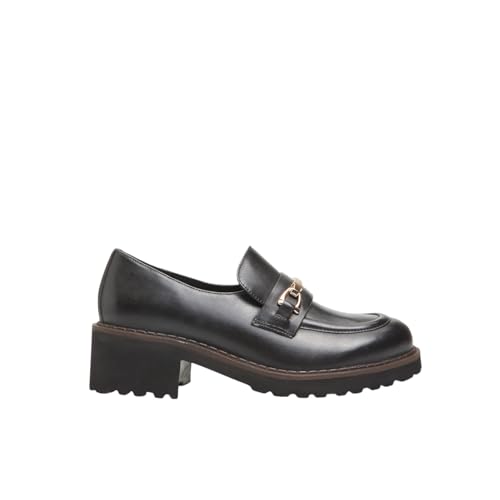 Bata Mocassins femme cuir à talon track