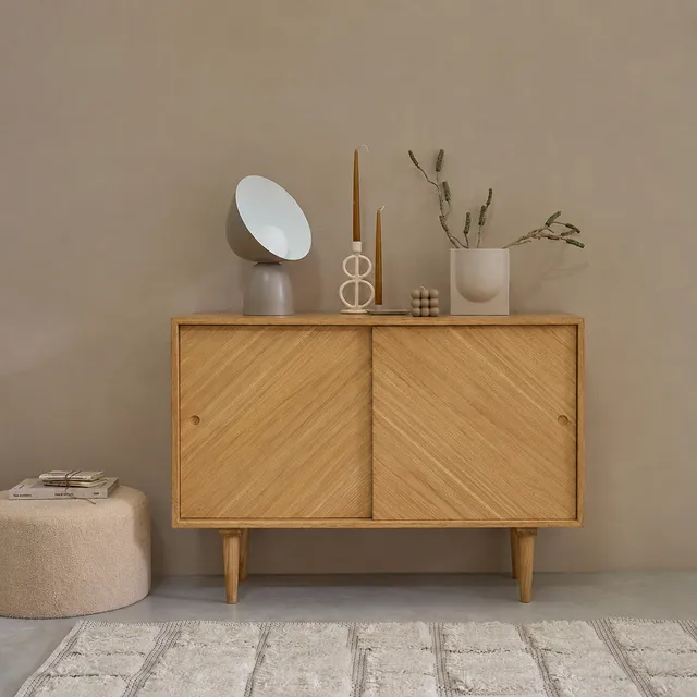 Berah Getah Pacôme buffet mindi massif 120 cm 2 portes