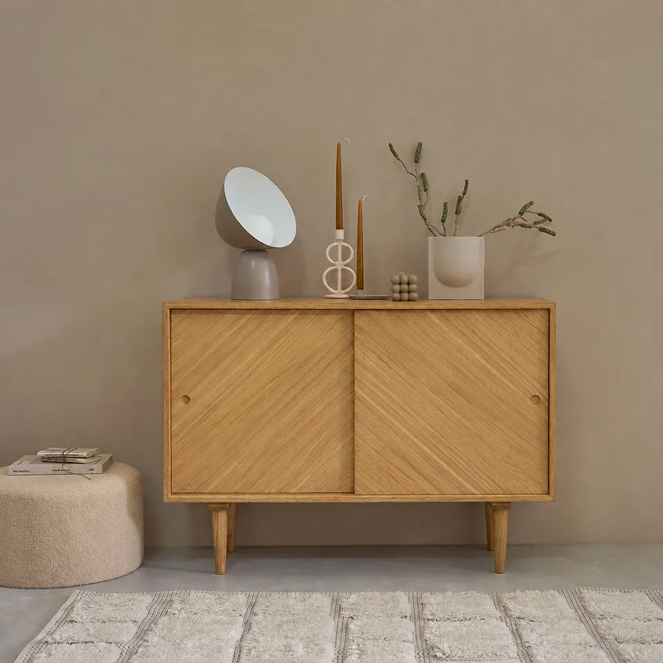 Berah Getah Pacôme buffet mindi massif 120 cm 2 portes