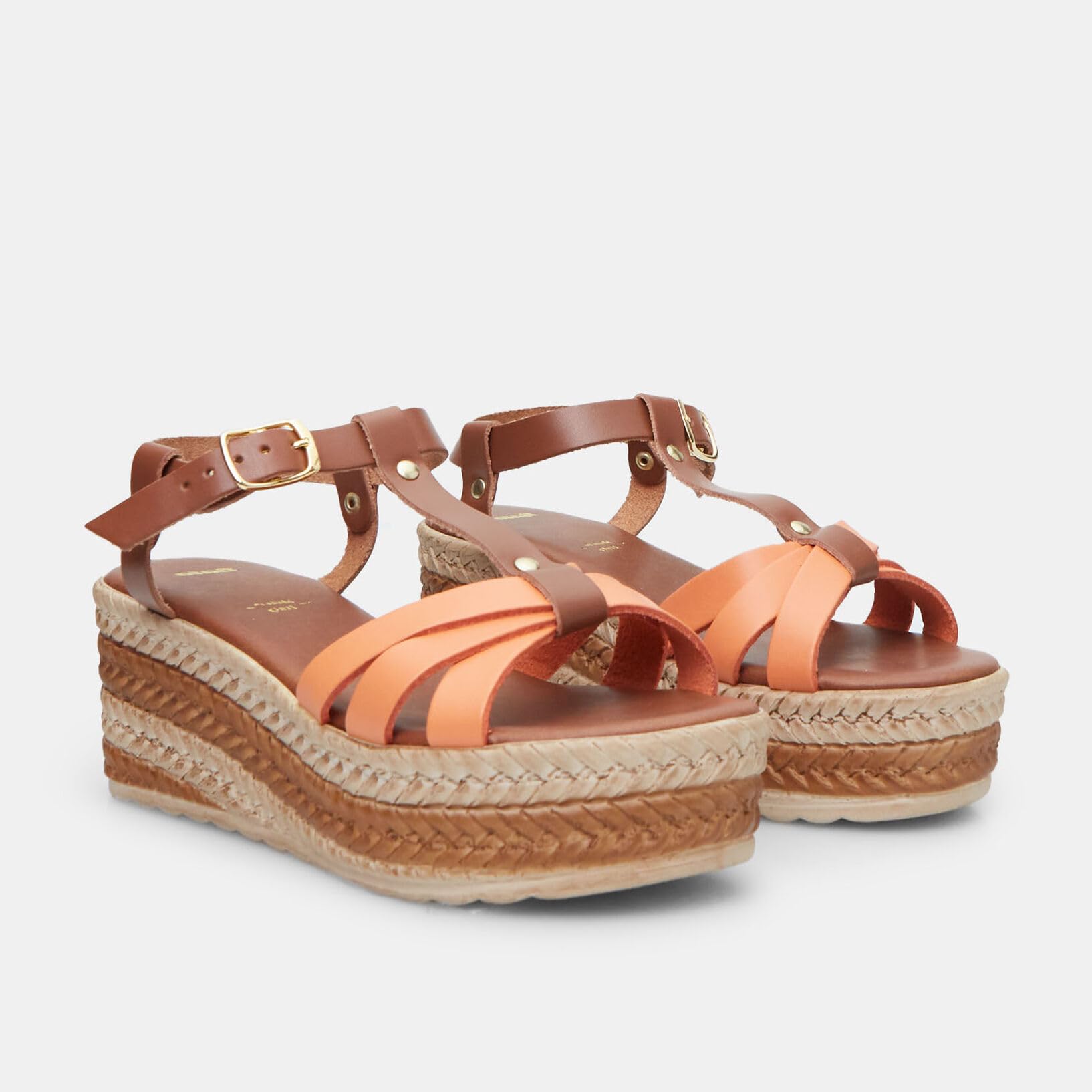 Bata sandales cuir femme plateforme talon bois 7 cm