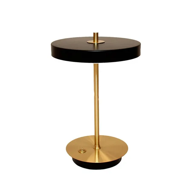 Andrea House Logan lampe LED sans fil noir laiton Ø20 cm