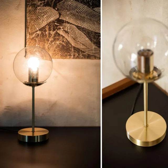 Andrea House lampe table cristal dorée moderne