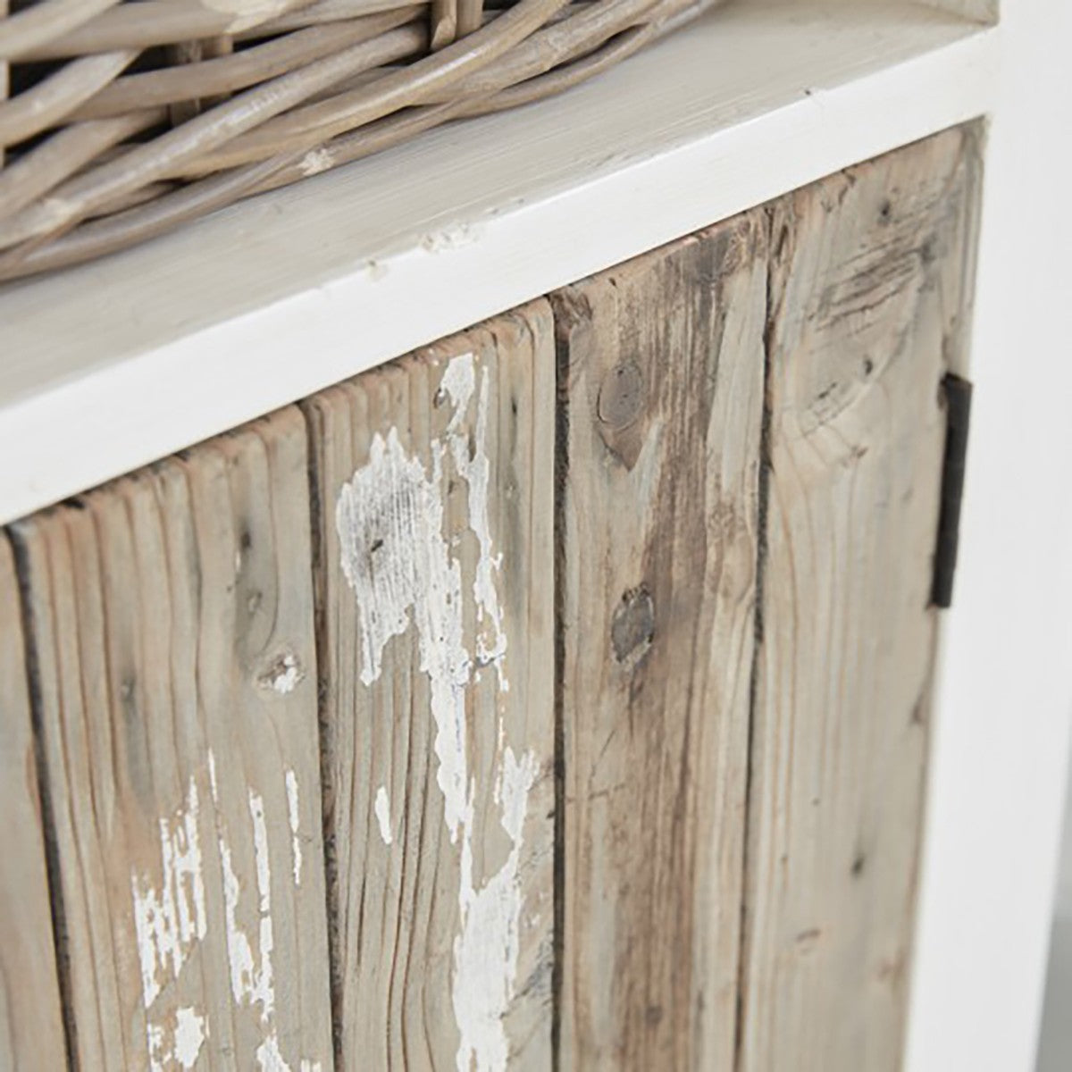 Berah Getah Atlantic vaisselier bois recyclé 70 cm rotin