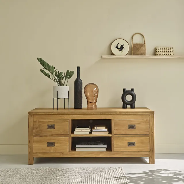 Berah Getah Boston meuble TV teck 120 cm