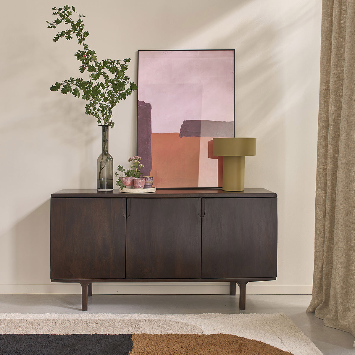 Berah Getah Lazare buffet manguier massif 150 cm