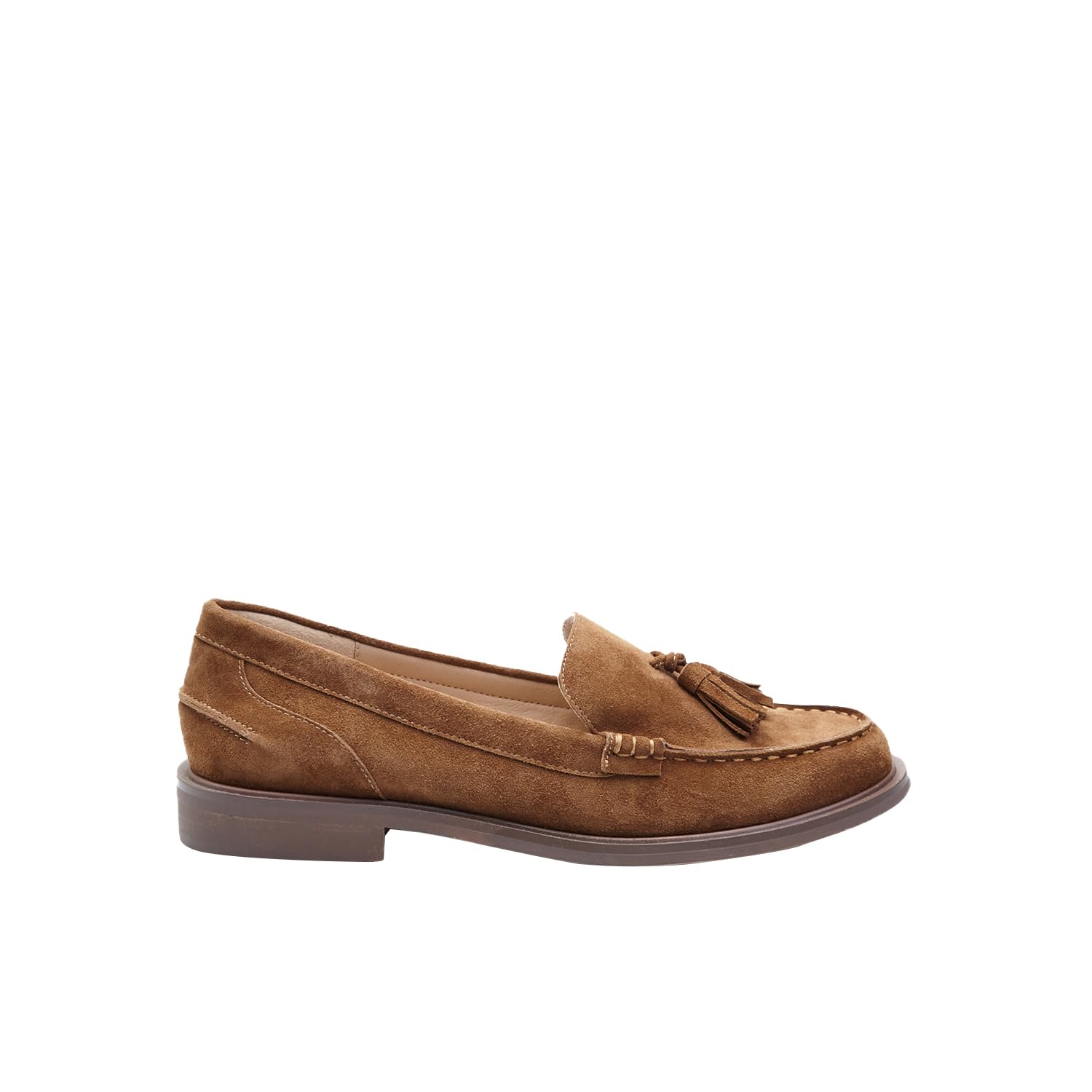 Bata Mocassins Femme Daim Pompons Élégants