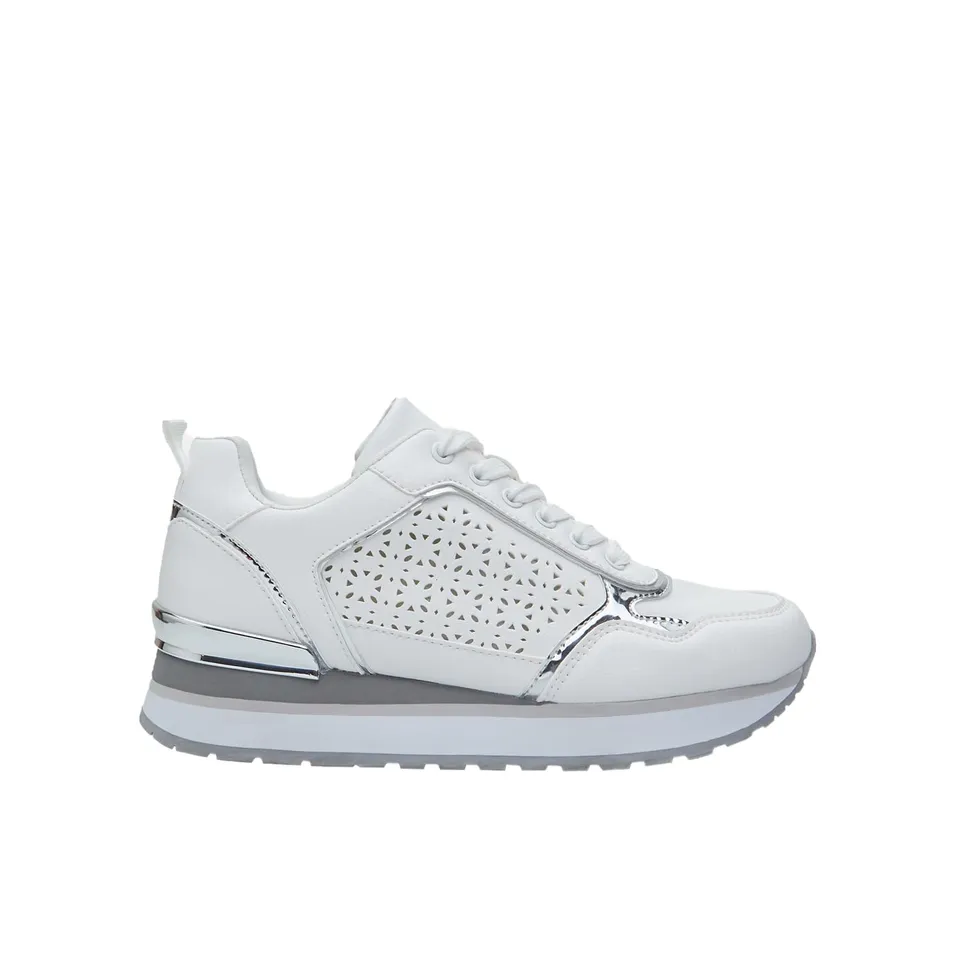 Bata sneakers femme plateforme 3 cm blanche