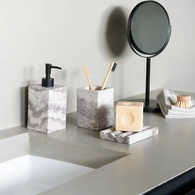Andrea House distributeur savon marbre gris 150 ml