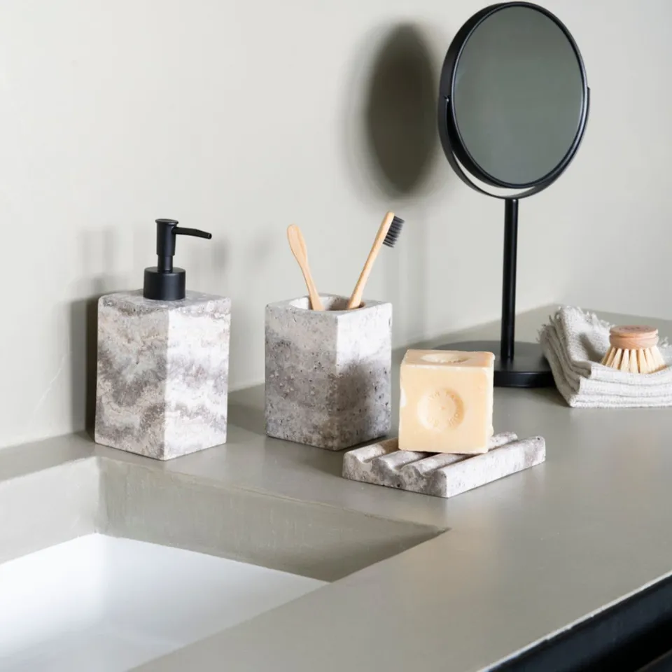 Andrea House distributeur savon marbre gris 150 ml