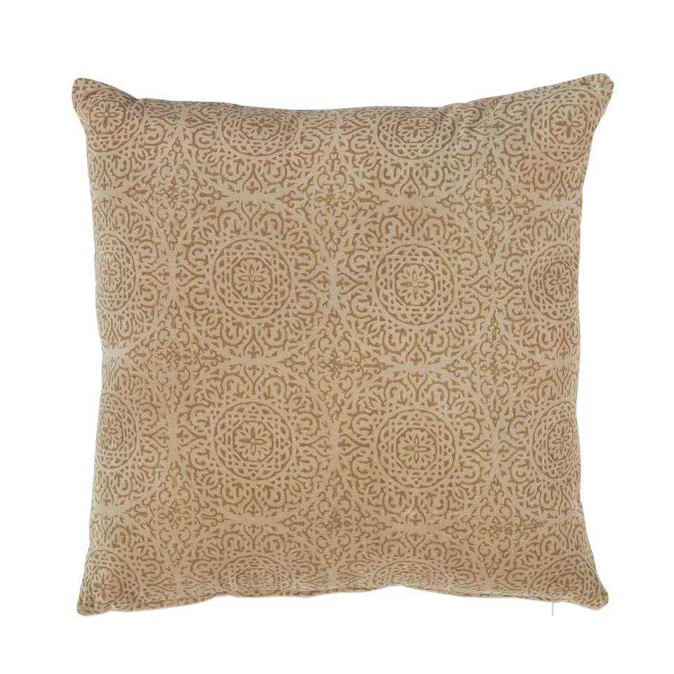 Andrea House Textil coussin canapé coton marron imprimé