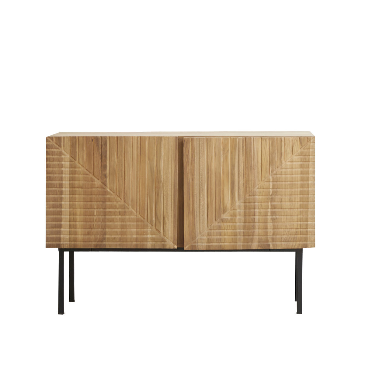 Berah Getah PORTLAND Buffet teck 120 cm rainuré