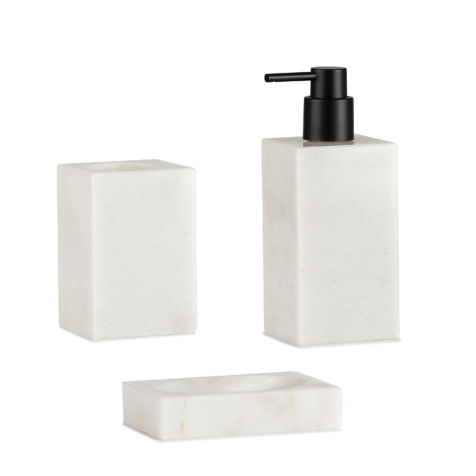 Andrea House Baño distributeur savon marbre blanc