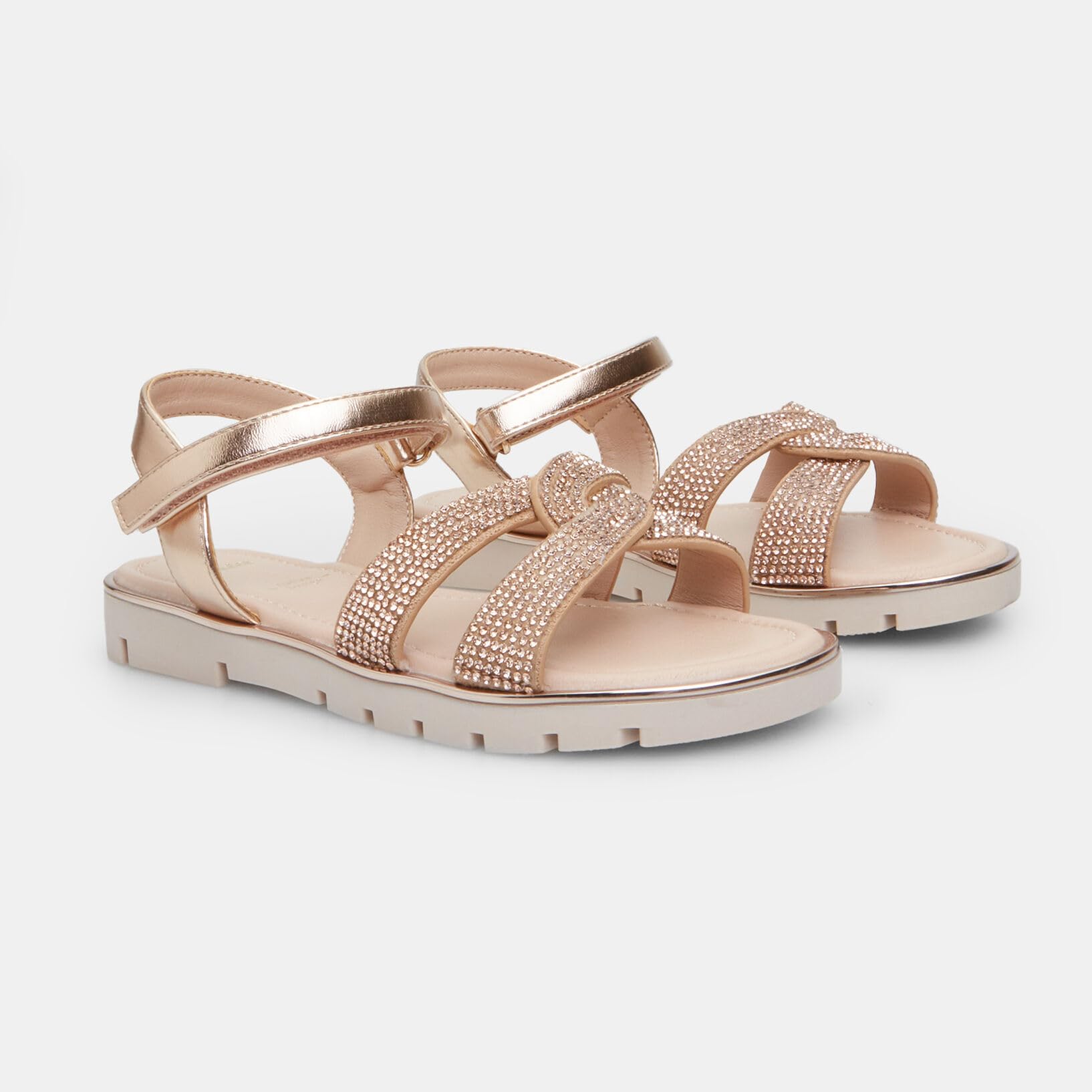 Bata Sandales Fille 31 EU Paillettes Croisées
