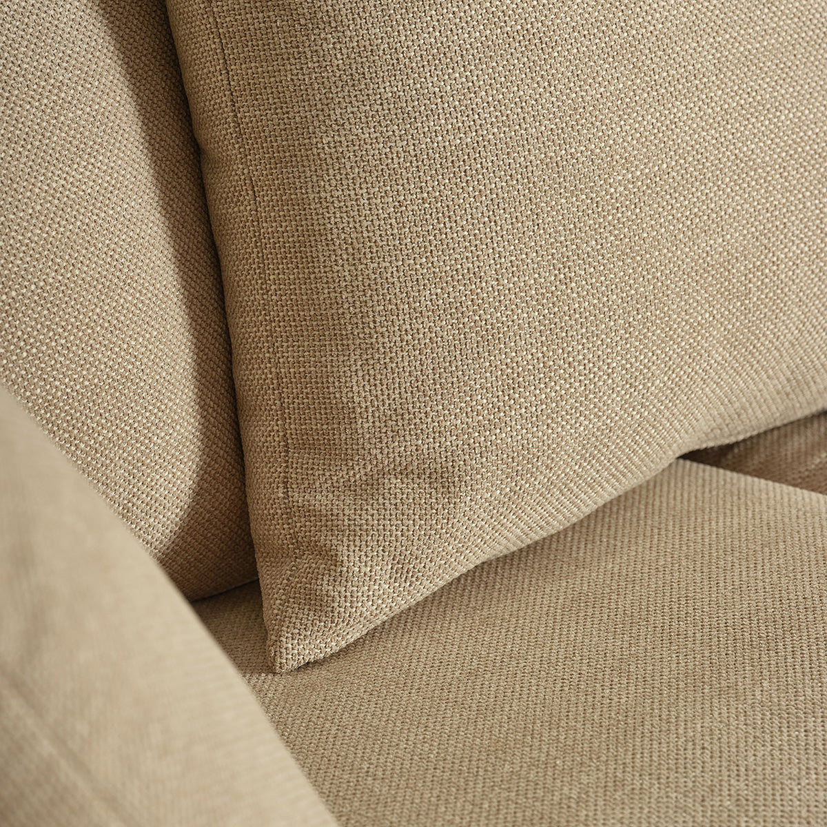 Berah Getah Edmond canapé 3 places tissu beige chiné