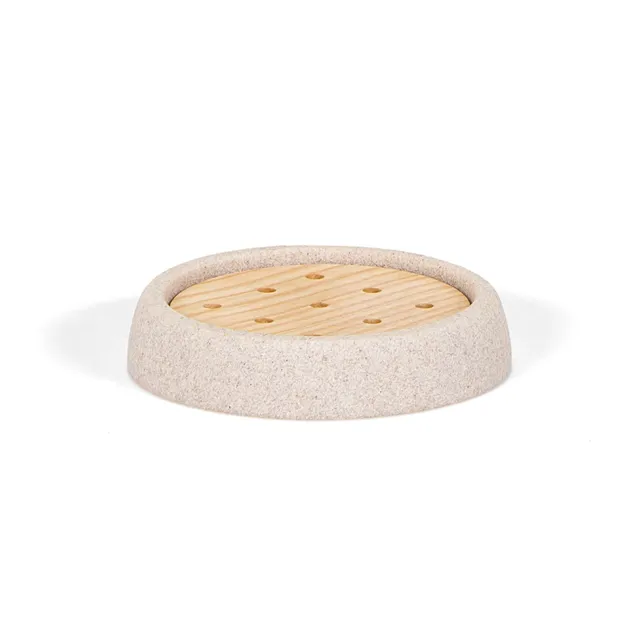 Andrea House porte-savon grès beige salle de bain