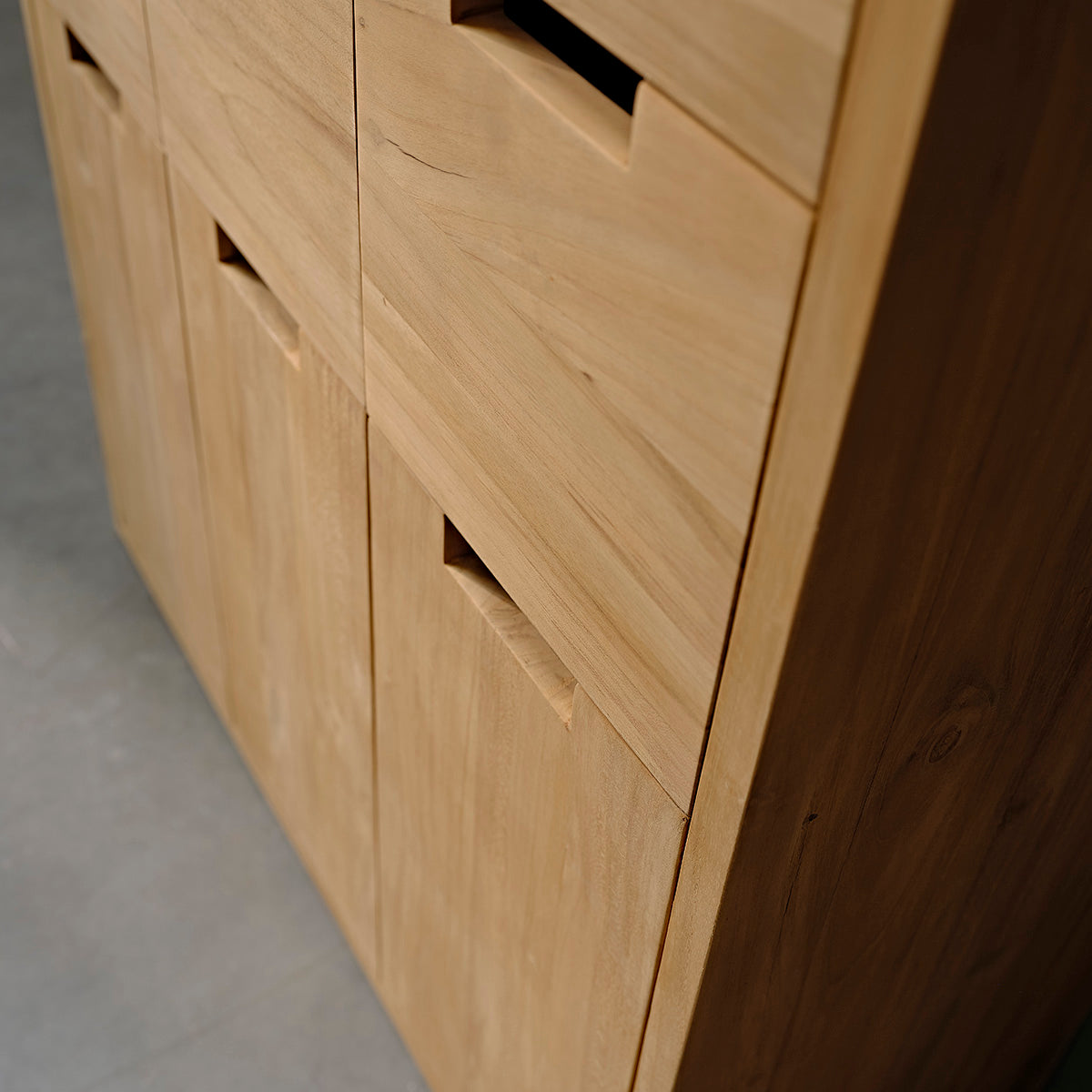 Berah Getah Aldo armoire d'entrée 80 cm en teck massif