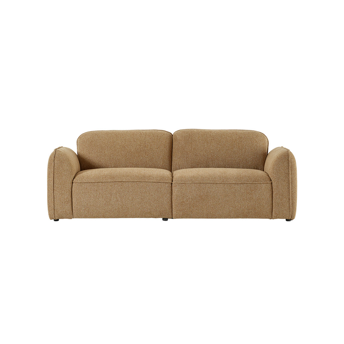 Berah Getah Hector canapé droit 3 places tissu marron chiné