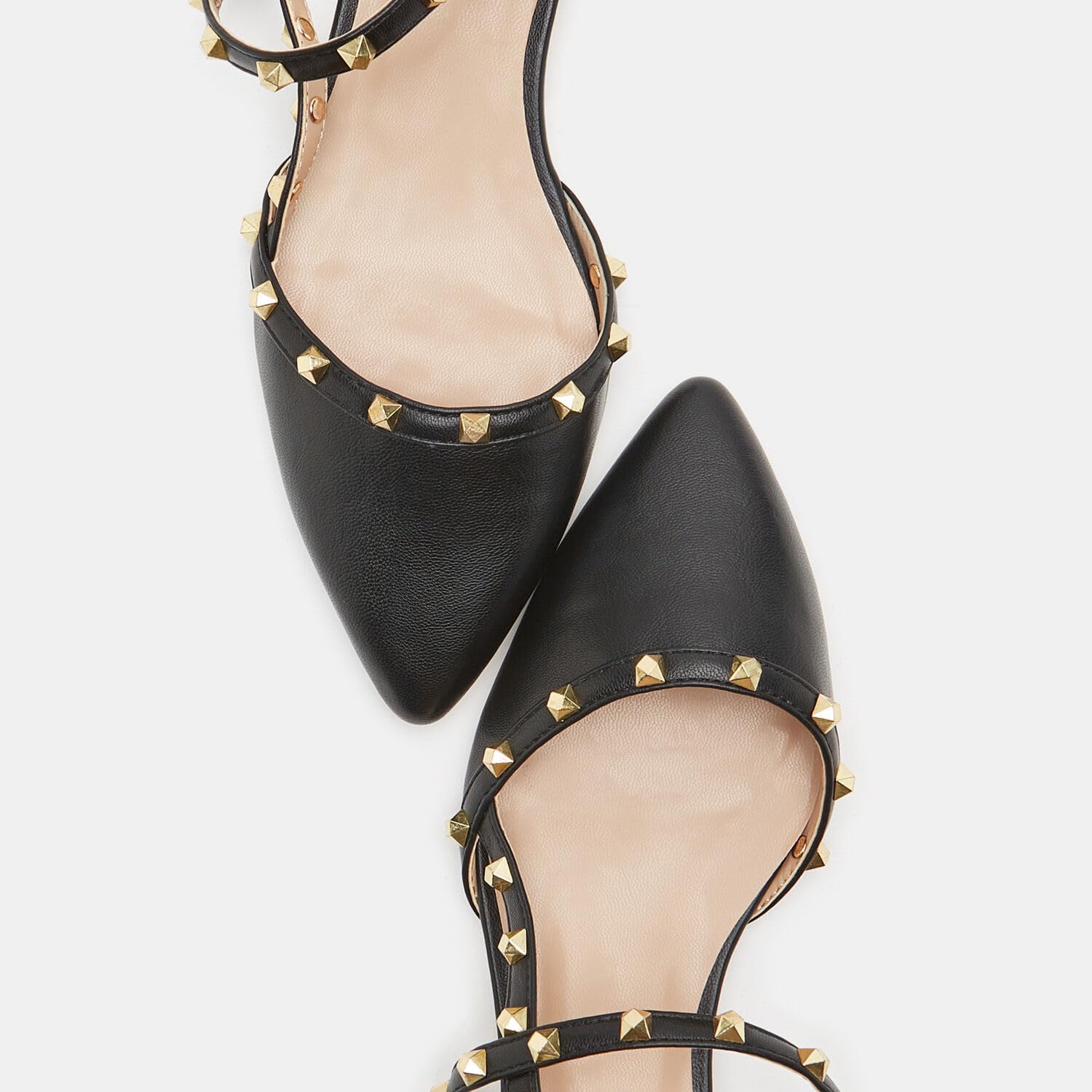 Bata Ballerines pointues cloutées femme