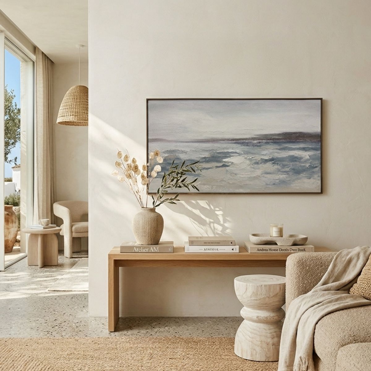 Andrea House Alegranza tableau abstrait 70 x 150 cm