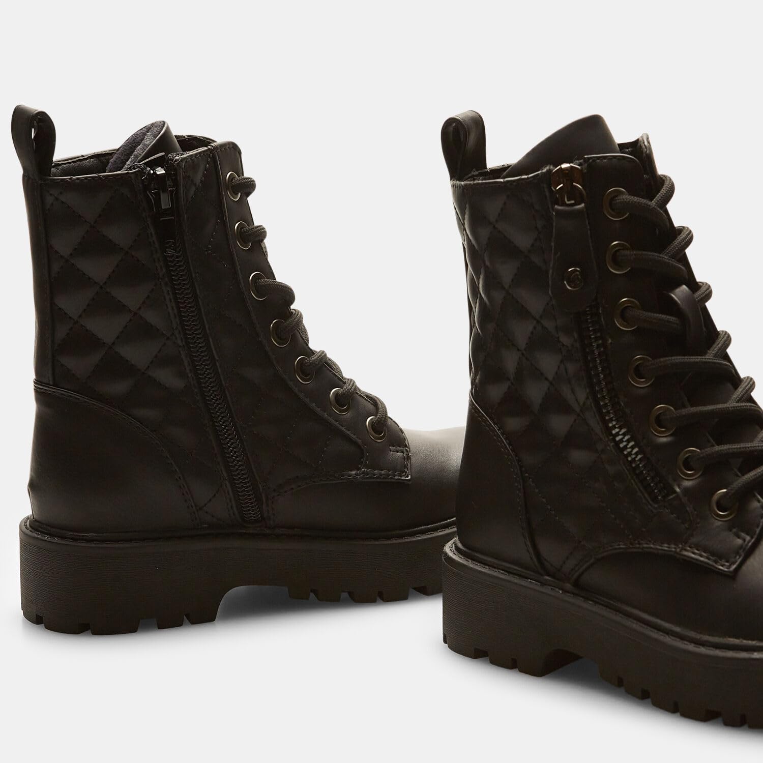 Bata Bottines boots combat fille lacets zip