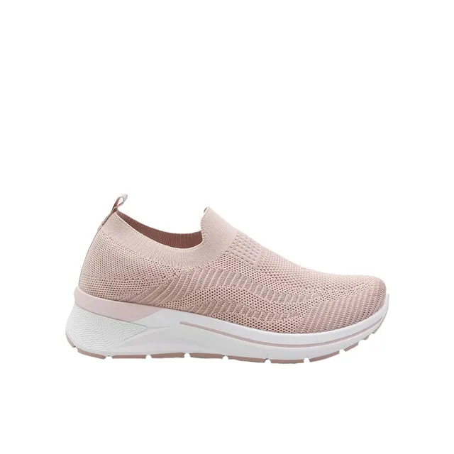 Bata Slip On slip-on femme confortable rose et argent