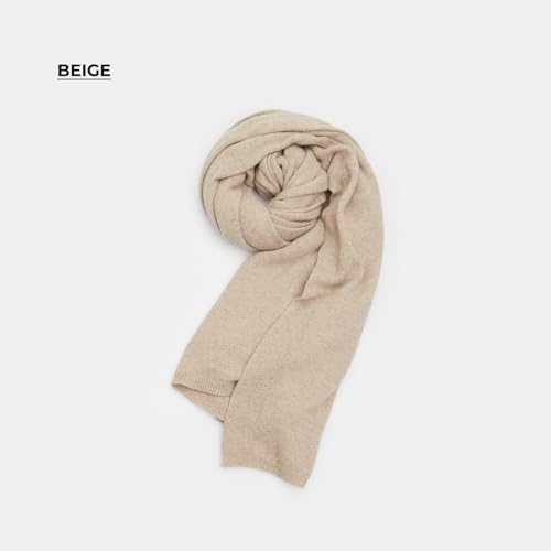 Bata écharpe femme laine cachemire beige taille unique