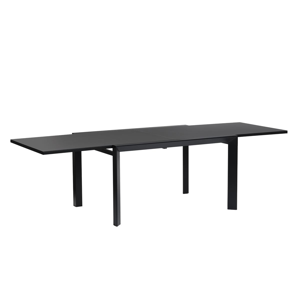 Berah Getah Basalt table de jardin extensible noire 6/10 pers.