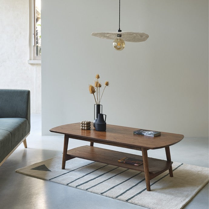 Berah Getah VINTAGE table basse mindi noyer 130 cm