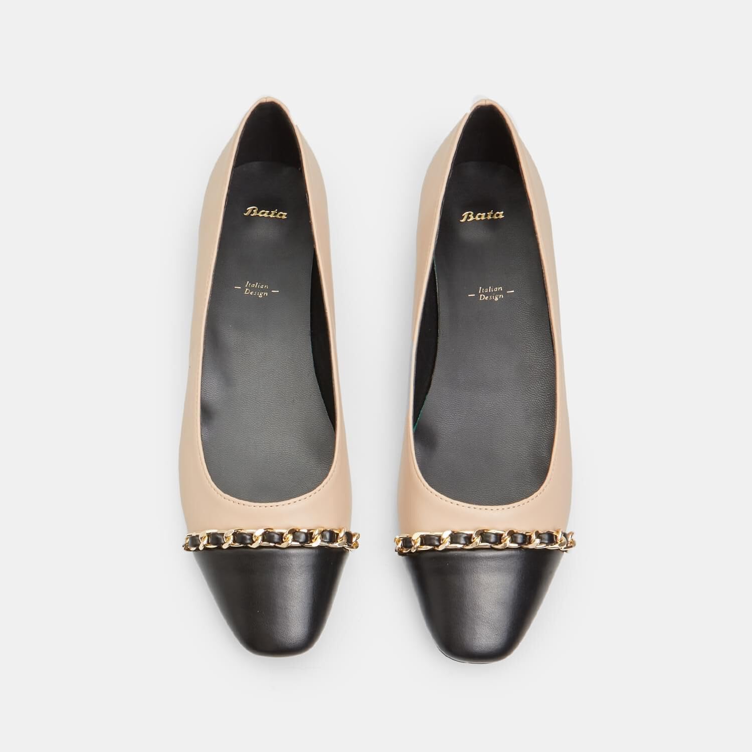Bata Ballerines Femme à Chaîne Ballerines Noires Antidérapantes