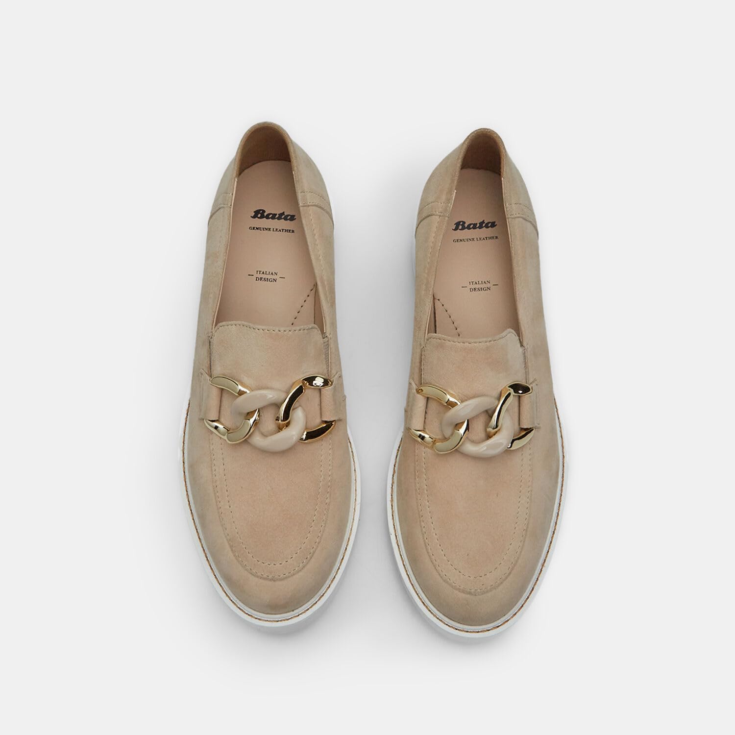Bata Mocassins mocassin femme daim 35 EU doré
