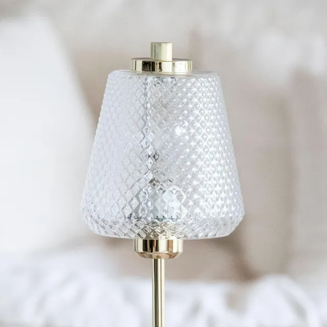 Andrea House lampe de table classique cristal dorée