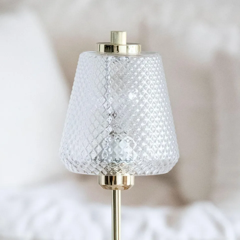 Andrea House lampe de table classique cristal dorée