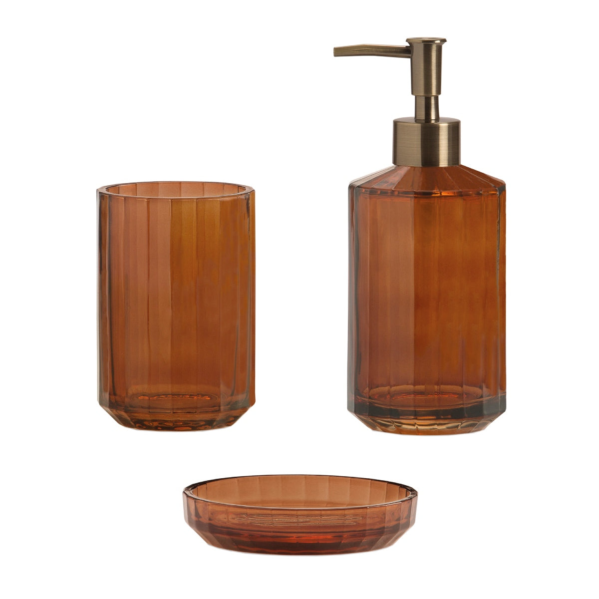 Andrea House Baño gobelet salle de bain verre marron
