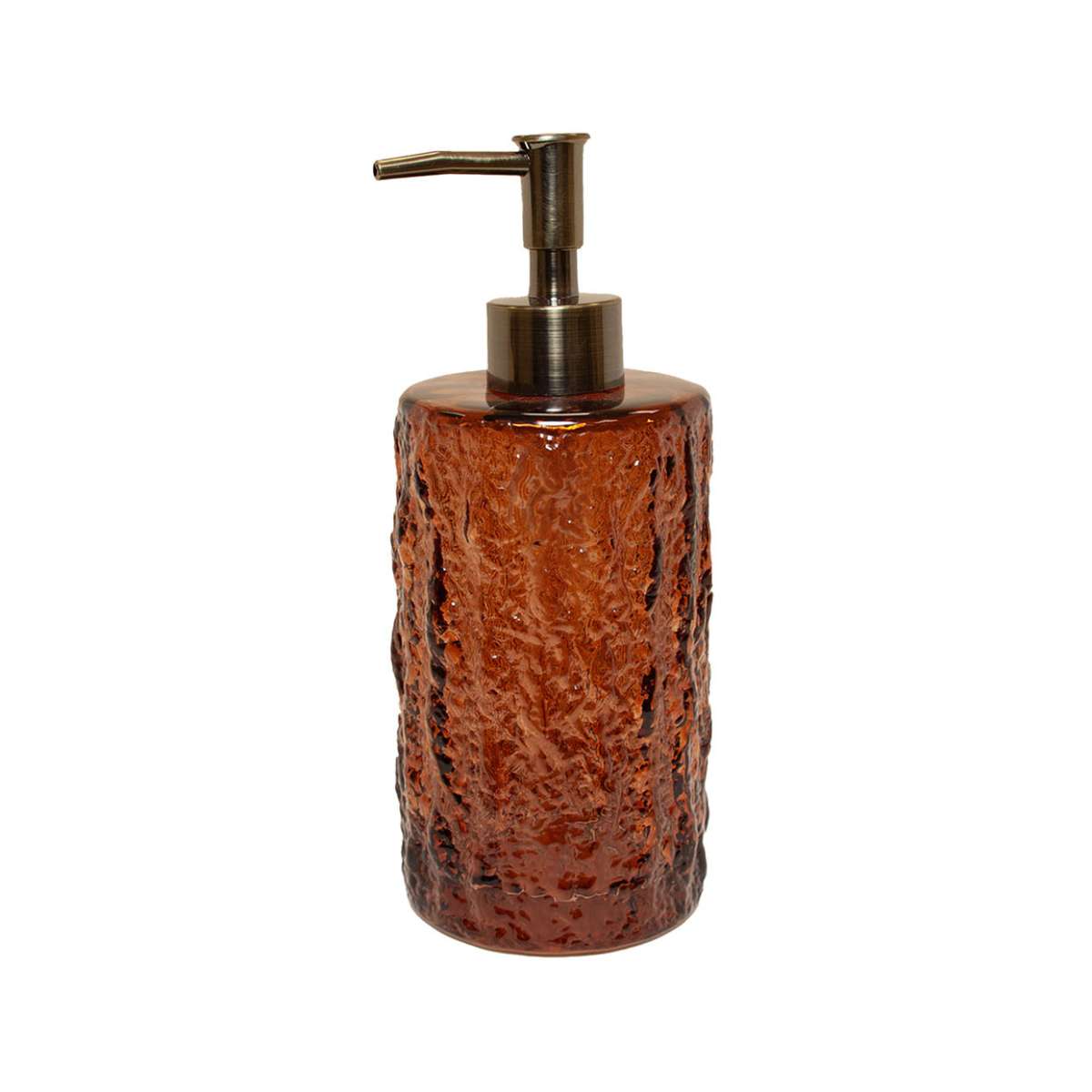 Andrea House Baño distributeur savon verre marron vintage