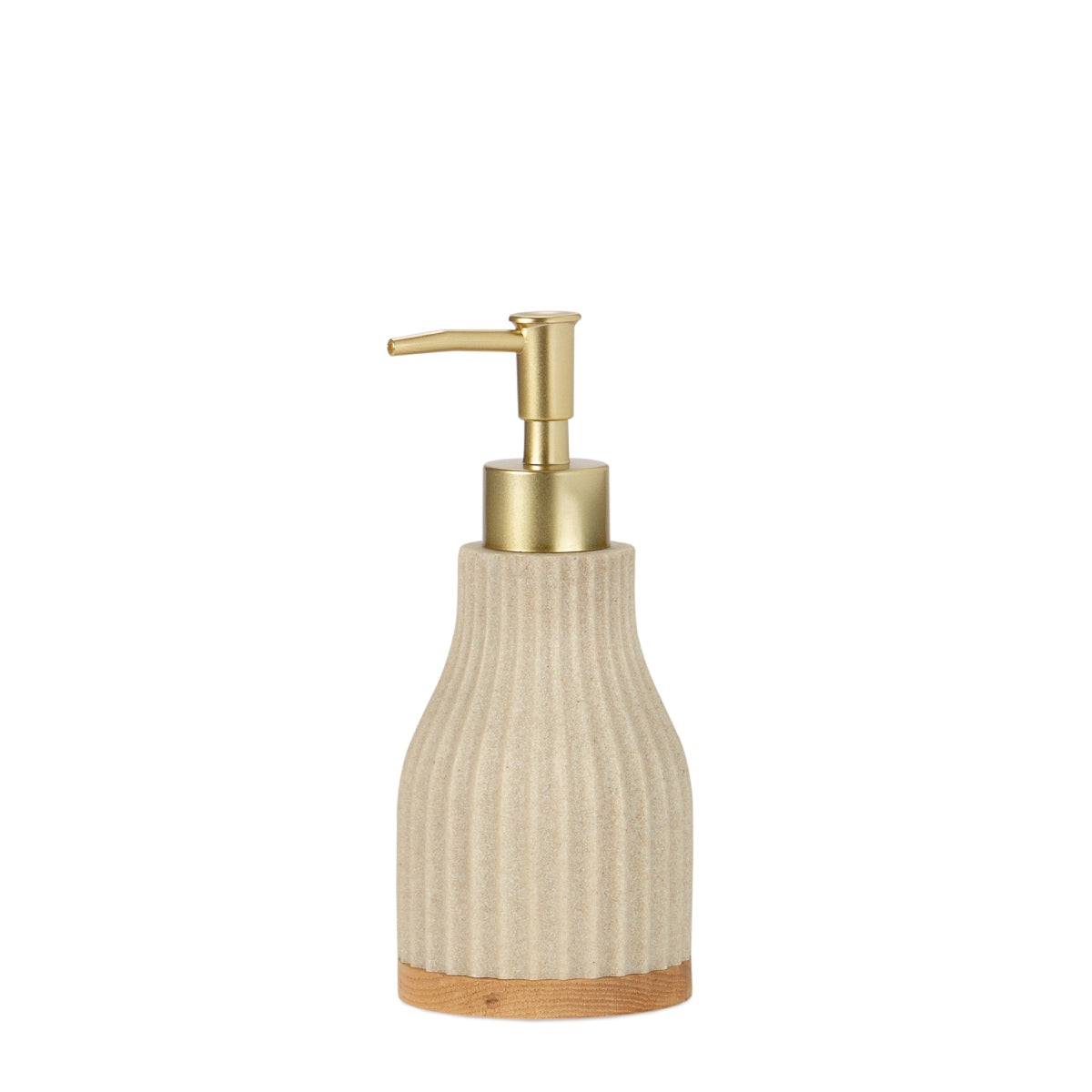 Andrea House Baño distributeur savon bois résine beige