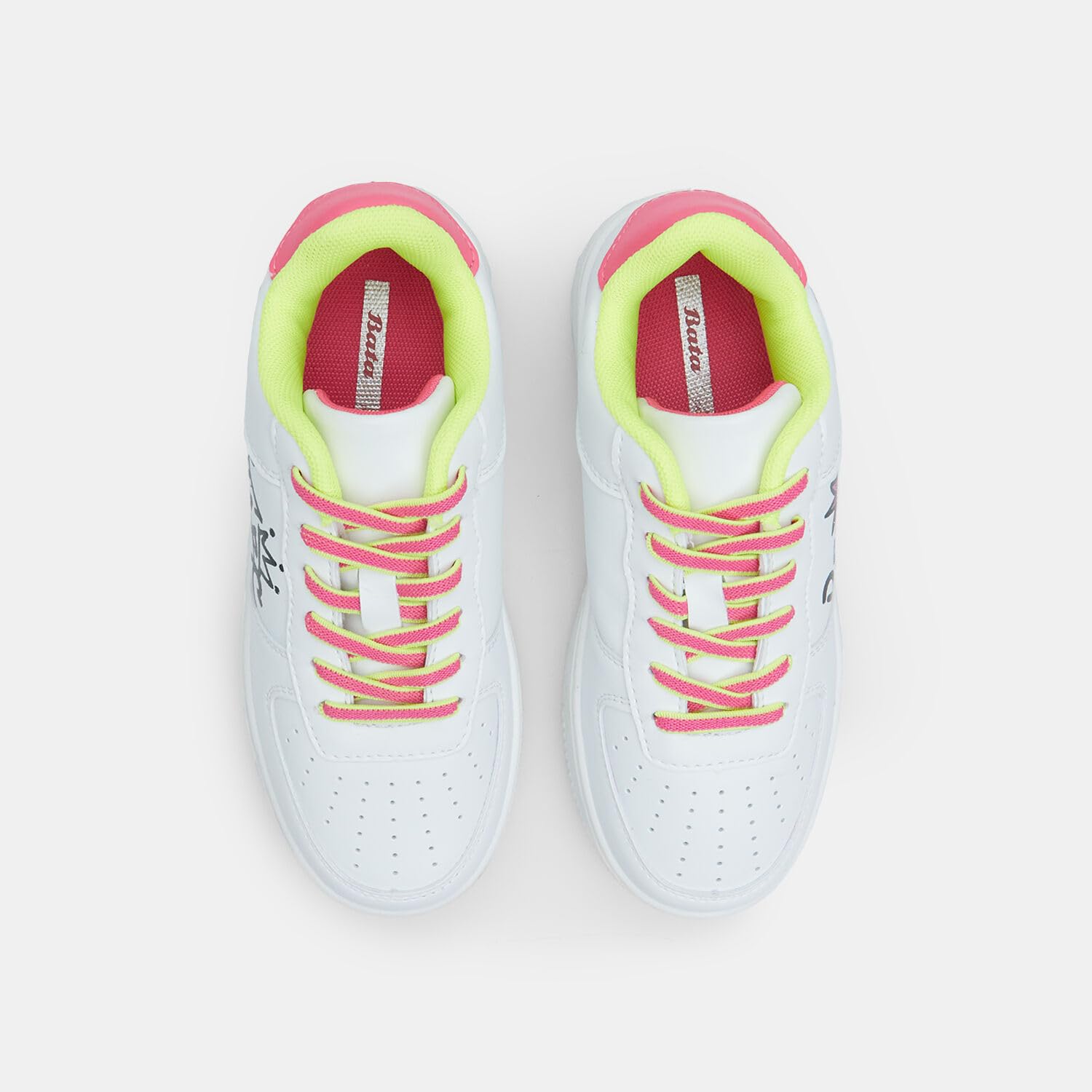 Bata Sneakers fille lacets colorés école