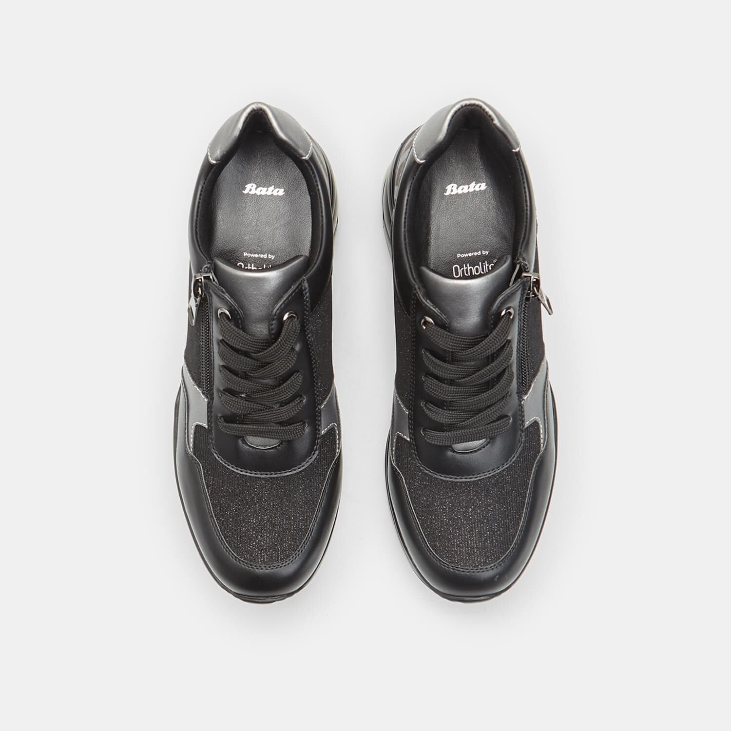 Bata Sneakers Baskets Femme Plateforme Zip Compensée