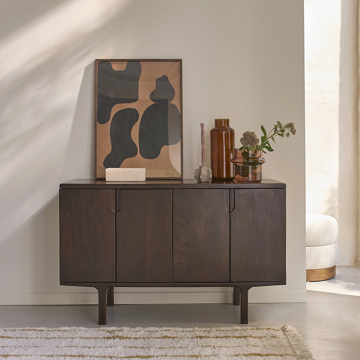 Berah Getah Lazare buffet manguier 120 cm 4 portes