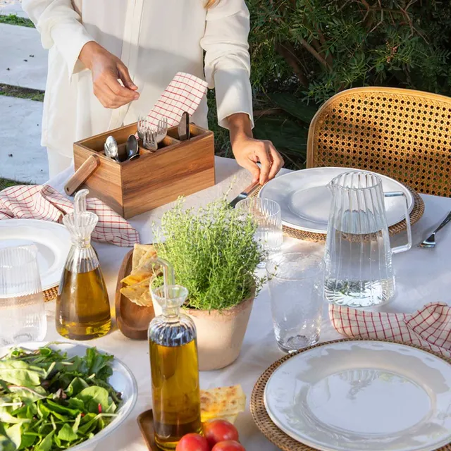 Andrea House range-couverts bois d’acacia tiroir cuisine