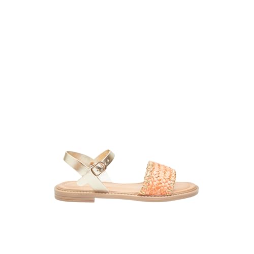 Bata sandales fille tressé boucle cuir été
