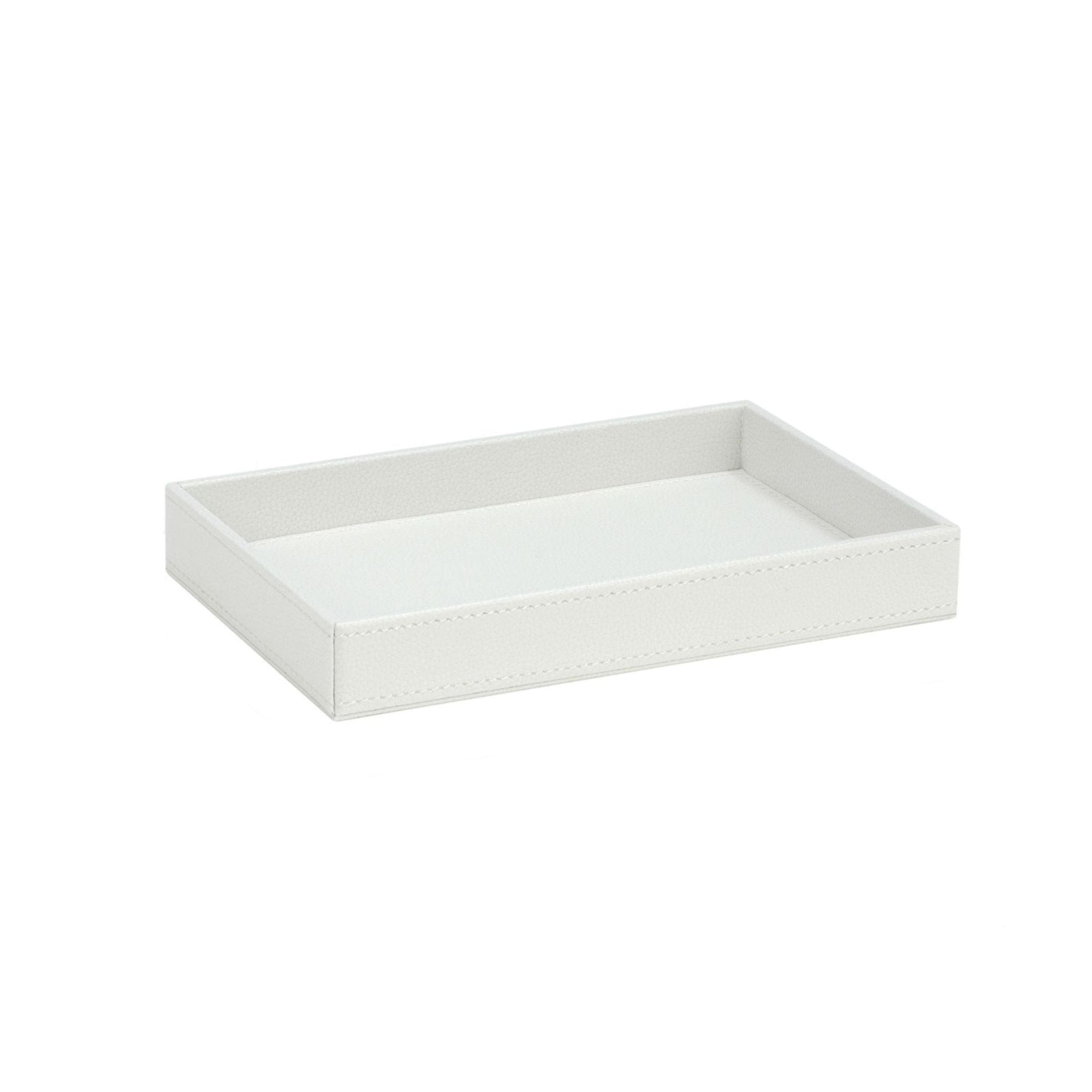 Andrea House vide-poche blanc cuir